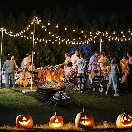 Miniatura 7 de xutengy Enfriador de bebidas para fiesta de arañas de Halloween de 59 pulgadas, soporte inflable para fiestas de cumpleaños, cubo de hielo, juguetes