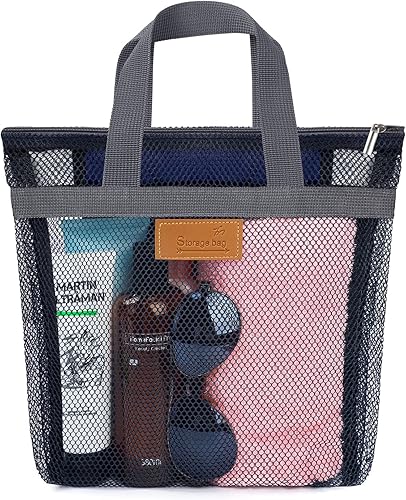 EIMMBD Bolsa de ducha colgante, organizador de ducha portátil de mayor capacidad con asa, bolsa de ducha para dormitorio universitario, artículos