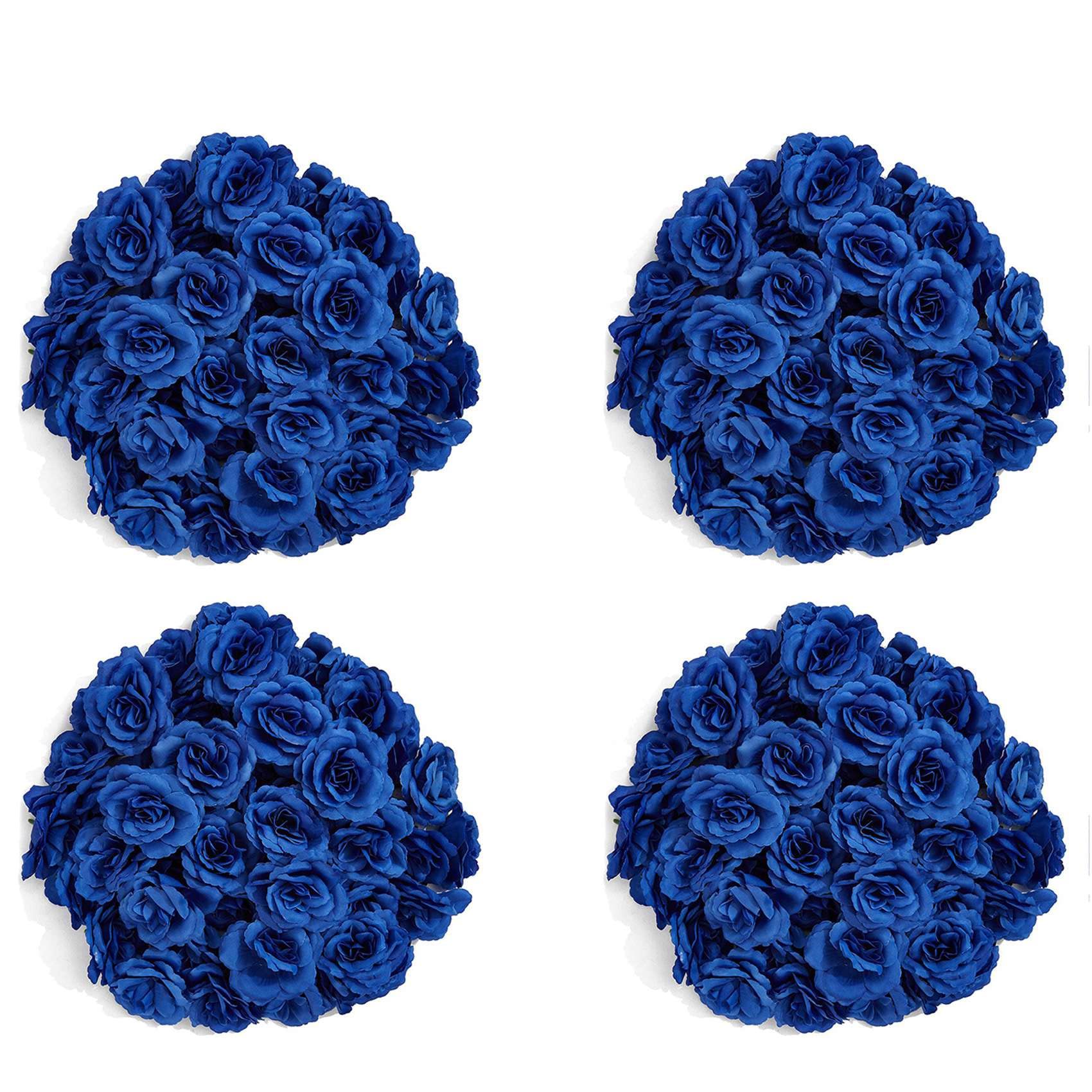 Hndhbfgrt Silk Rose Flower Heads,200Pcs for Hat Clothes Album Decoration, Wedding Decoration (Dark Blue)