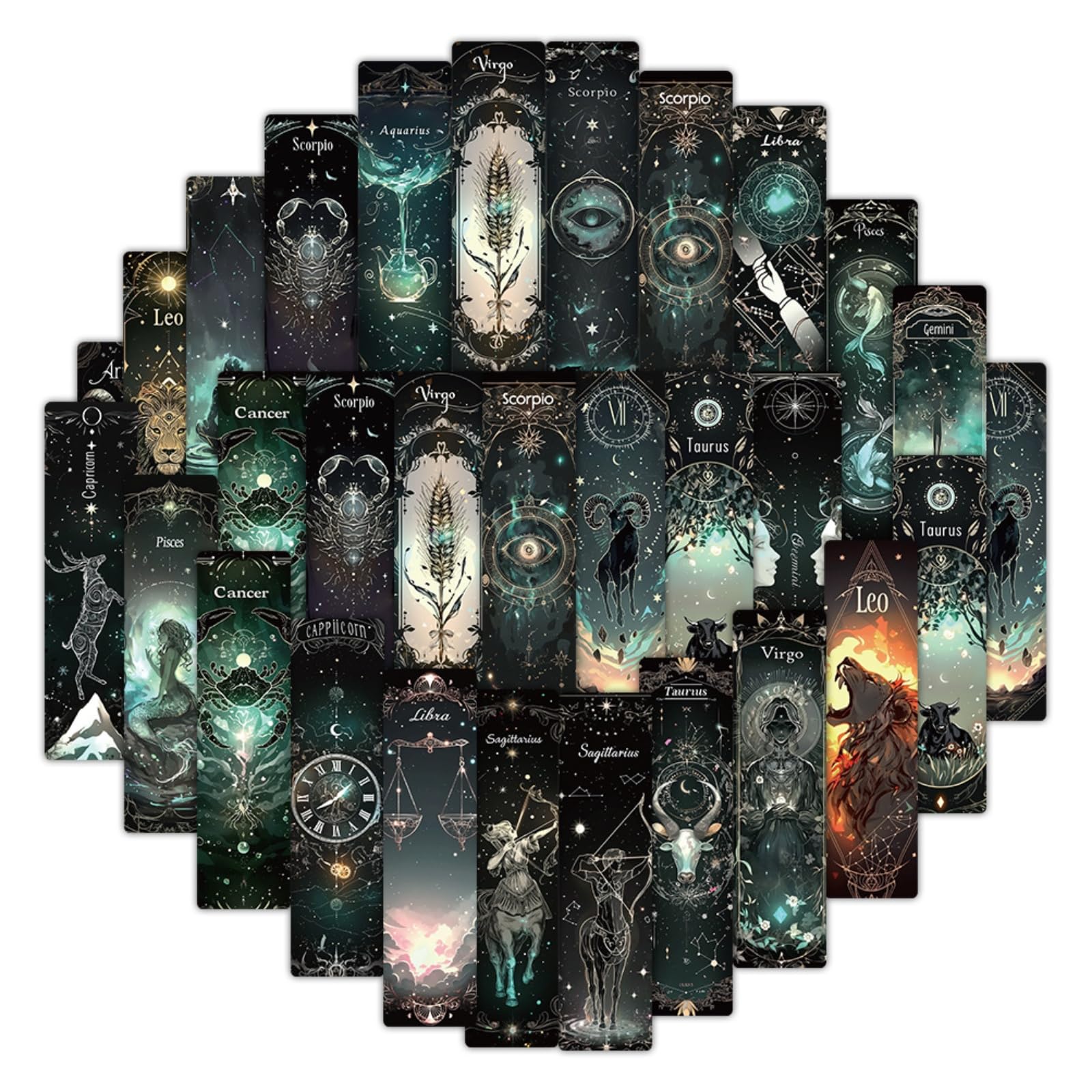 24Pcs Nordic Constellation Bookmarks, Premium Anti-Warp Cardboard with Minimalist Big Dipper/Orion Prints, Nordic Style for Nordic Design & Constellation Enthusiasts