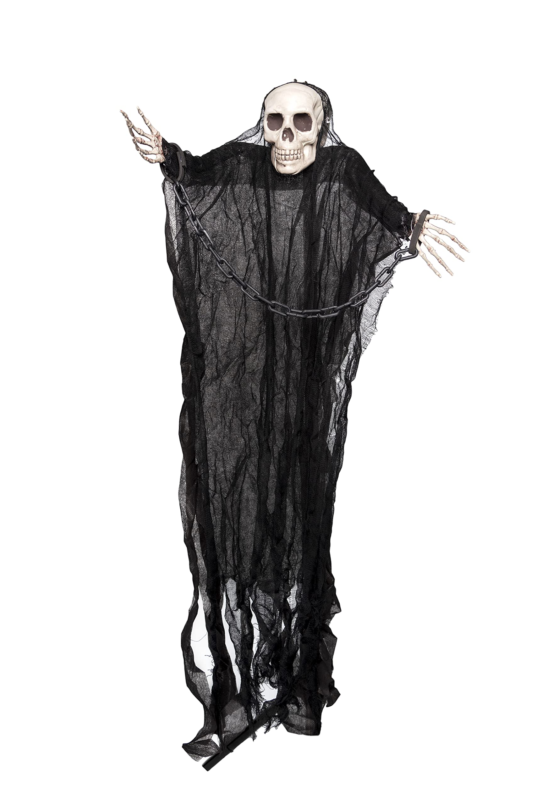 SHATCHIHalloween Hanging Ghost Skeleton Black 90cm Chain Decorations Prop Spooky Horror Scary Chained Arms