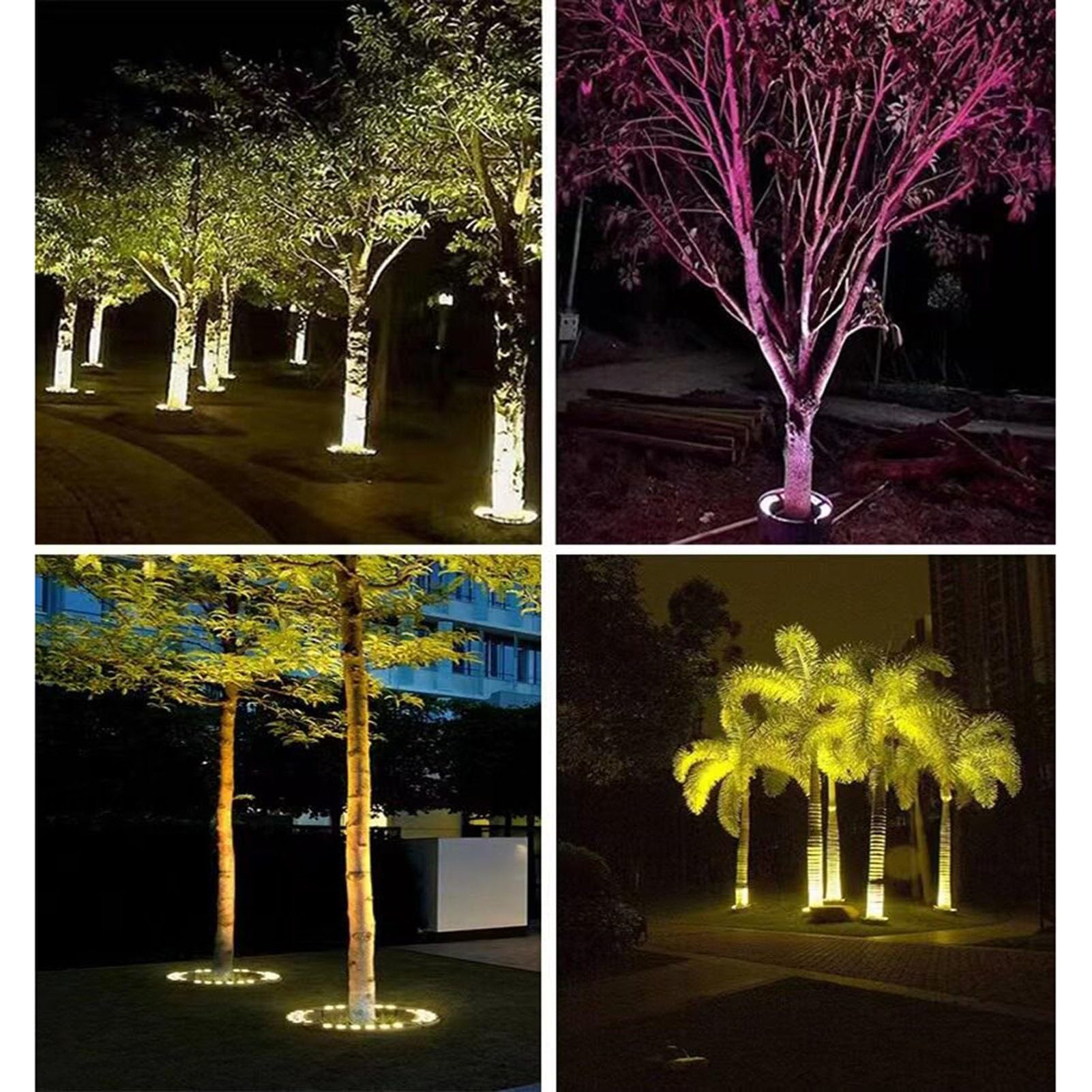 Anello Luminoso per Alberi da Esterno - Luci Che Abbracciano Gli Alberi, Illuminazione Impermeabile per Alberi da Giardino Colorati, Giardino Cortile Paesaggio Lampada(Warm Light,24W(24V))