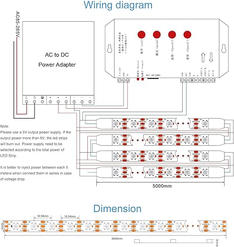 Miniatura 7 de ALITOVE WS2812B - Tira de luz LED direccionable de 16.4 pies, 300 LED, programable, color de ensueño, digital, tira flexible, luz de píxeles,