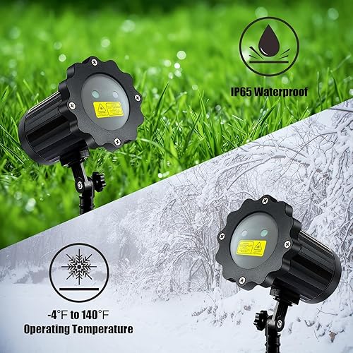 Miniatura 4 de Proyector de luces de Navidad más brillantes para exteriores, proyector de Navidad láser impermeable con control remoto, decoraciones de foco de