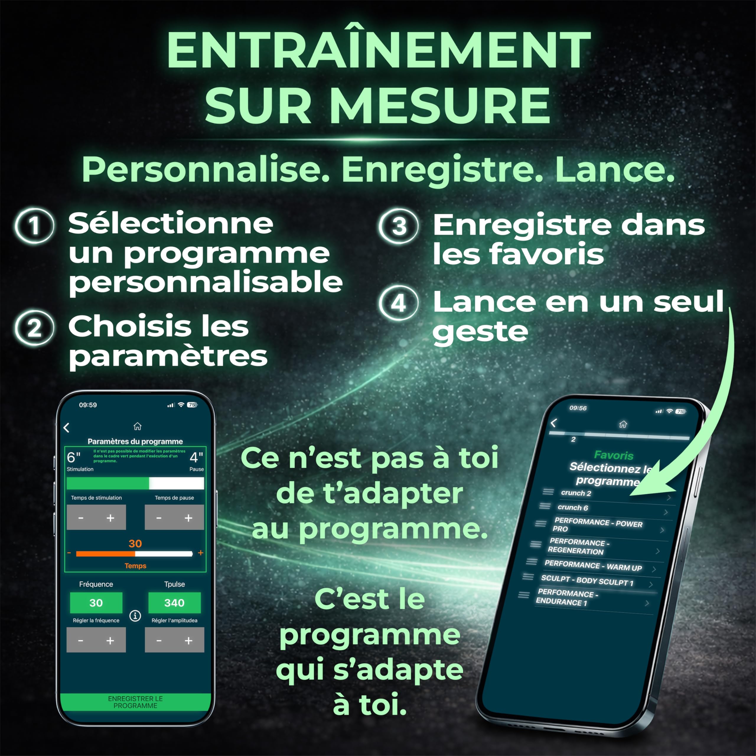 TESMED X-Pulse Électrostimulateur EMS sans Fil, 2 Dispositifs | Rechargeable et piloté par application, multi-zone, programmes personnalisables et 130 niveaux d’intensité.