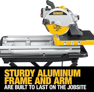 DEWALT Wet Tile Saw with Stand, 10-Inch, Corded (D24000S)