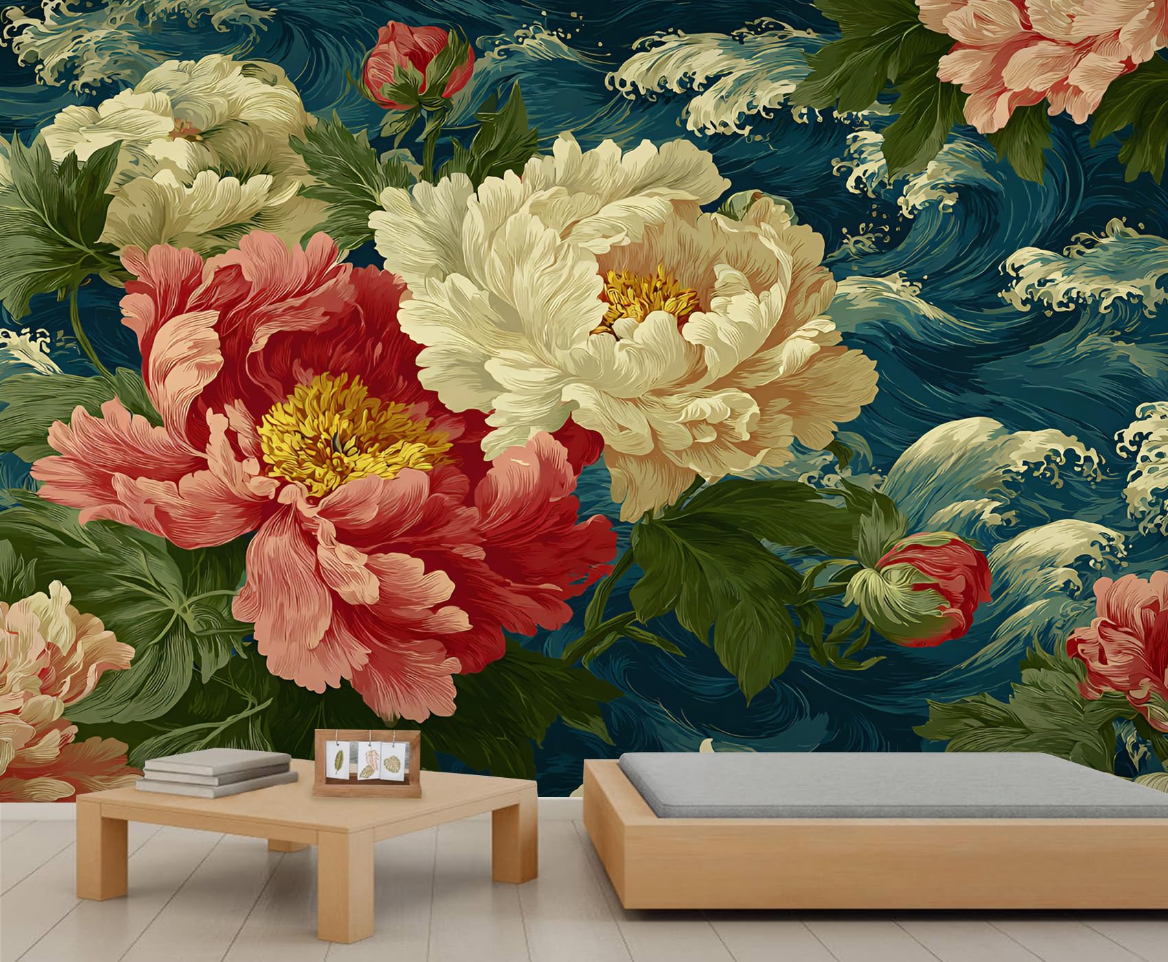 Peony Wallpaper Floral Wallpaper Living Room Vintage Flower Wall Murals for Bedroom Kids Room Living Room Mural 200 X 140 cm
