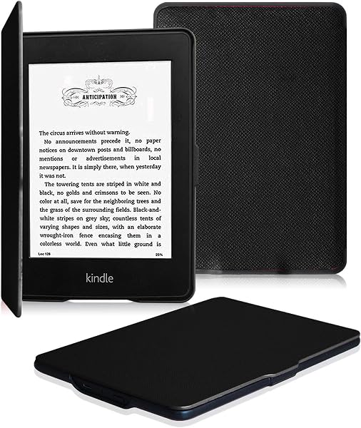 Fintie Kindle Paperwhite ケース 超薄 軽量 保護カバー オートスリープ機能付き (2016 NEW-Kindle Paperwhiteマンガモデル と 2012, 2013, 2015バージョン適応)(ブラック) - 1