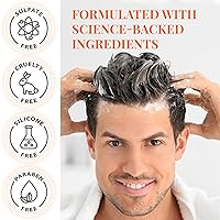 Vista 5 de Biotin Champú para el crecimiento del cabello para hombres y mujeres, tratamiento espesante para adelgazar el cabello, bloqueador DHT natural