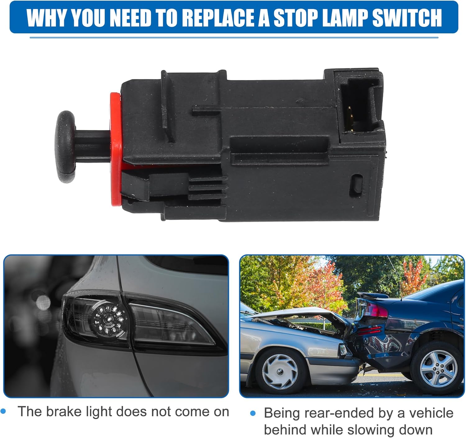 Brake Light Switch Stop Lamp Switch Replacement for OPEL for Vectra C 2002-2008 for OPEL for Signum CC 2003-2008 No.55701395/6366F1/09185906