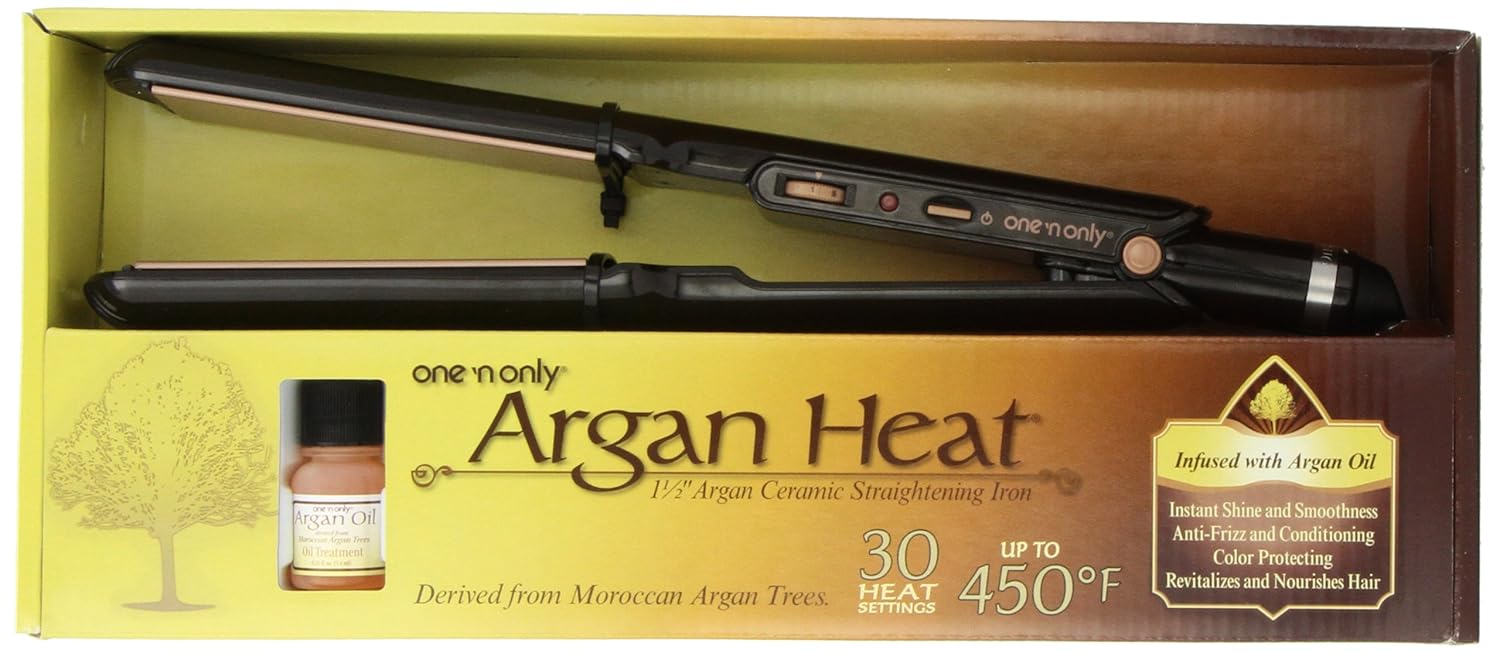 Amazon.com: One 'n Only Argan Heat Argan - Plancha de cerámica para alisar  : Belleza y Cuidado Personal