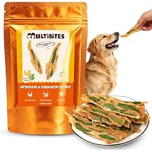9 oz Spinach & Chicken Jerky Dog Treats with High Protein