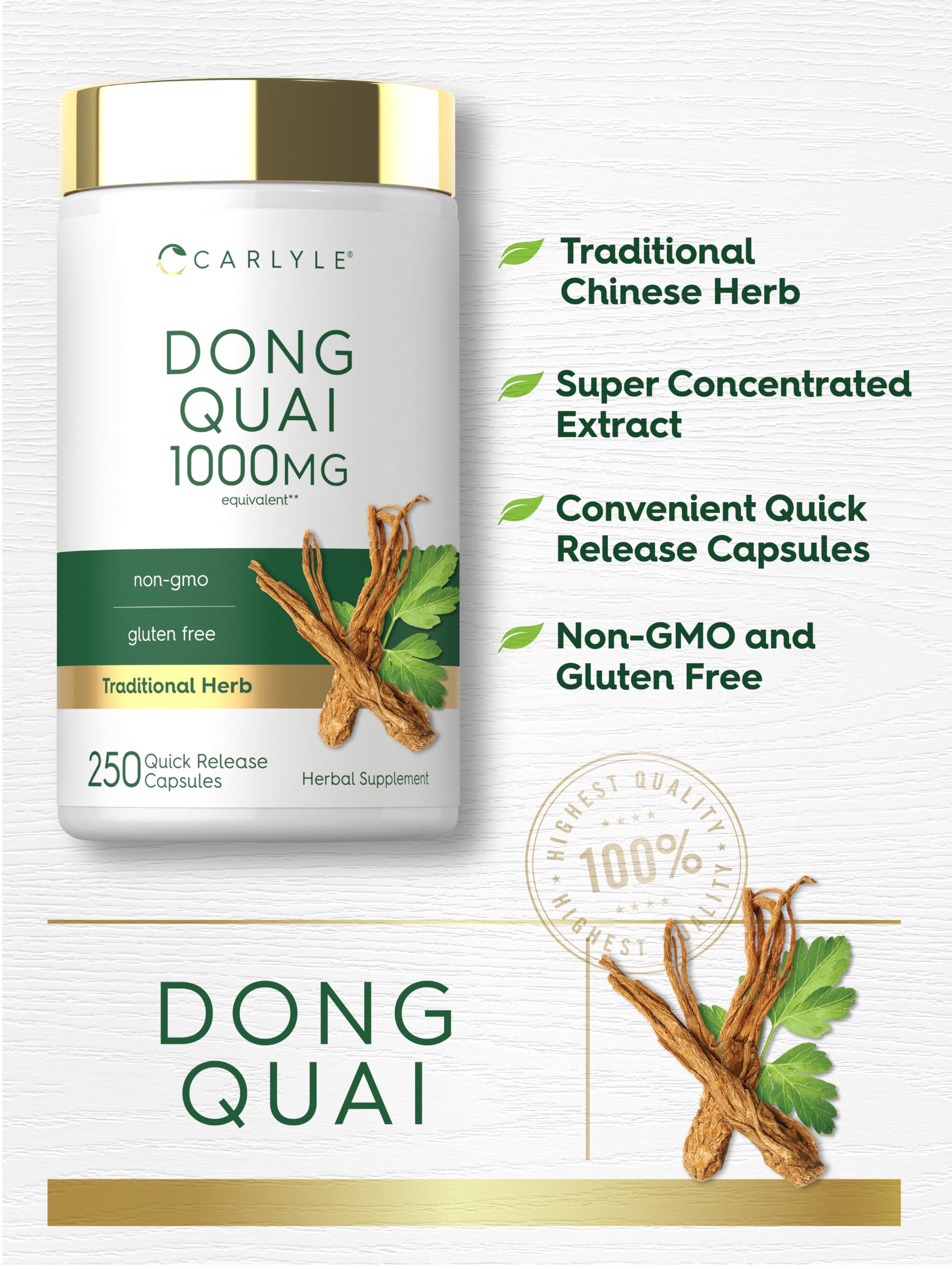Carlyle Dong Quai Capsules | 250 Count | Traditional Herb — Amazon image 4