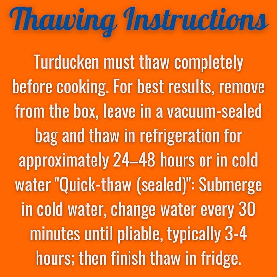Creole Food Turducken (Boudin, 5lb) - Gourmet Stuffed Poultry Delight - Pre-Seasoned and Ready for Cooking to Simplify Your Holiday Cooking - A Suculent Trio of Turckey, Duck, and Chicken - Elevate your Holiday Dining Experience and Savor the Incredible Flavor and Depth in Every Bite