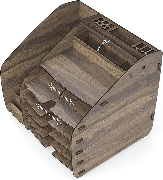 Design OTTO Fx-xl Modest - 2 Colors - A4 Document Shelf Desktop Organizer design_otto_fx_XL_Modest (Walnut)