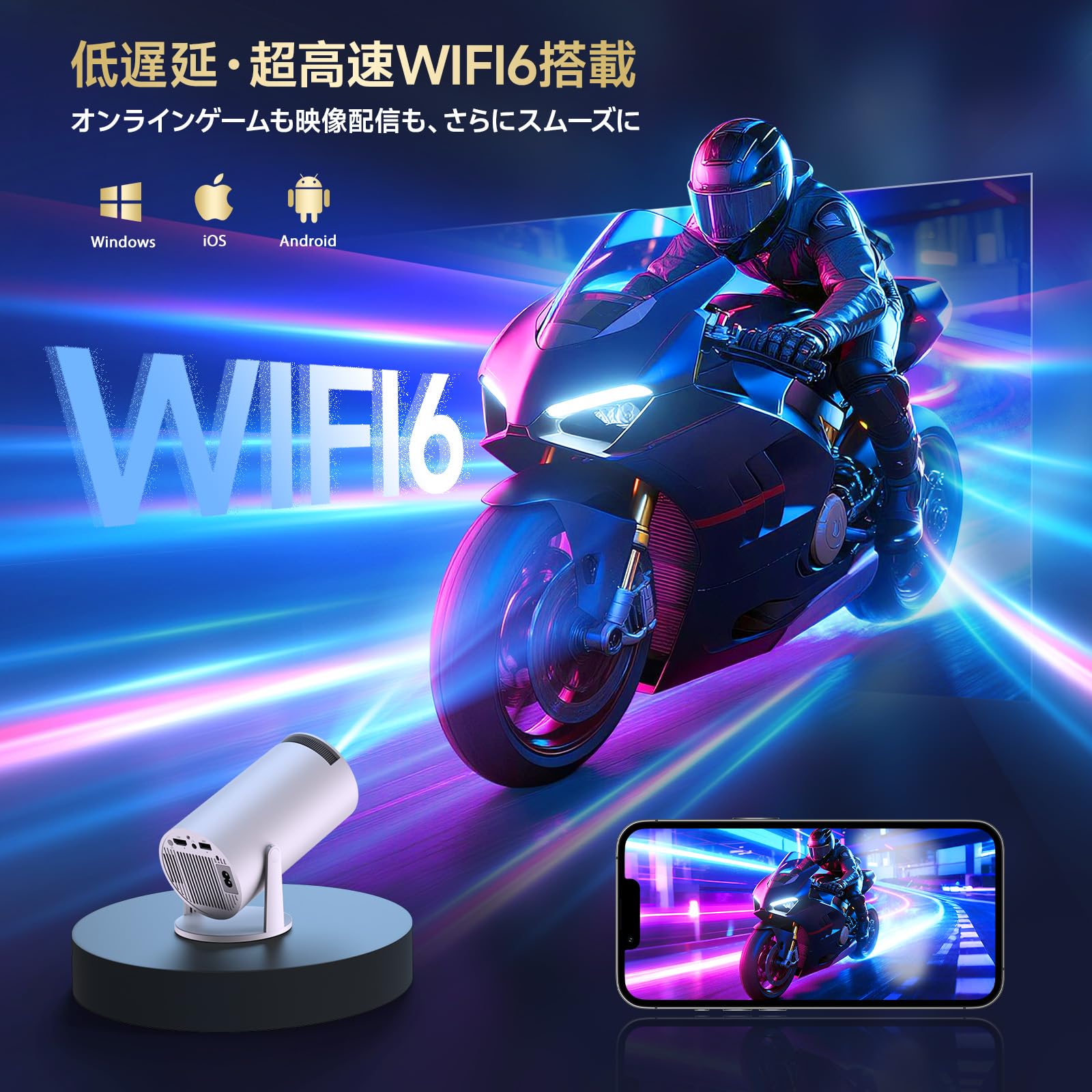 Amazon.co.jp: プロジェクター 家庭用 小型 21000LM Android TV