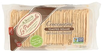 La Panzanella, Toasted Sesame Mini Croccantini Cracker, 6 Ounce
