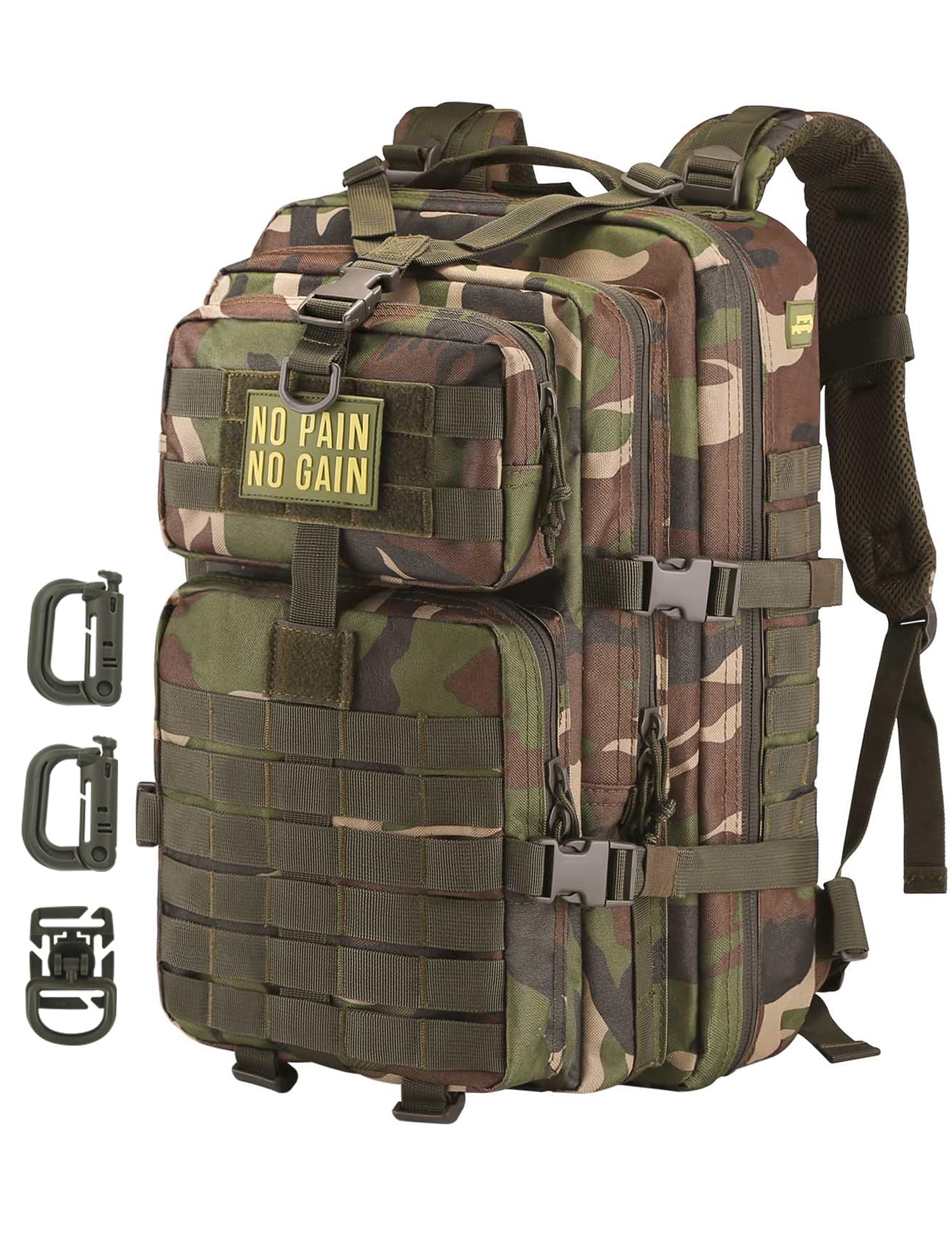 Hannibal Tactical MOLLE Assault Pack, Tactical Backpack Military Army Camping Rucksack, 3-Day Pack