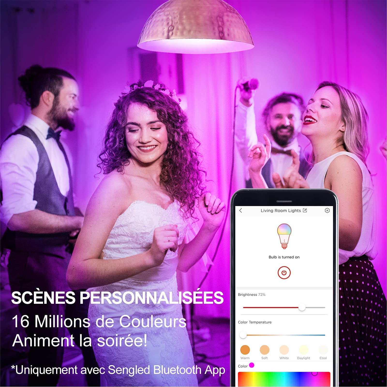 Sengled Lampadine Alexa Lampadina Smart Wifi E27, Lampadina Alexa Dimmerabile Lampadina, 16 Milioni Colori RGB & 2000K-6500K Bianco Freddo Caldo, Compatibile con Alexa/Google Home, 2 pezzi