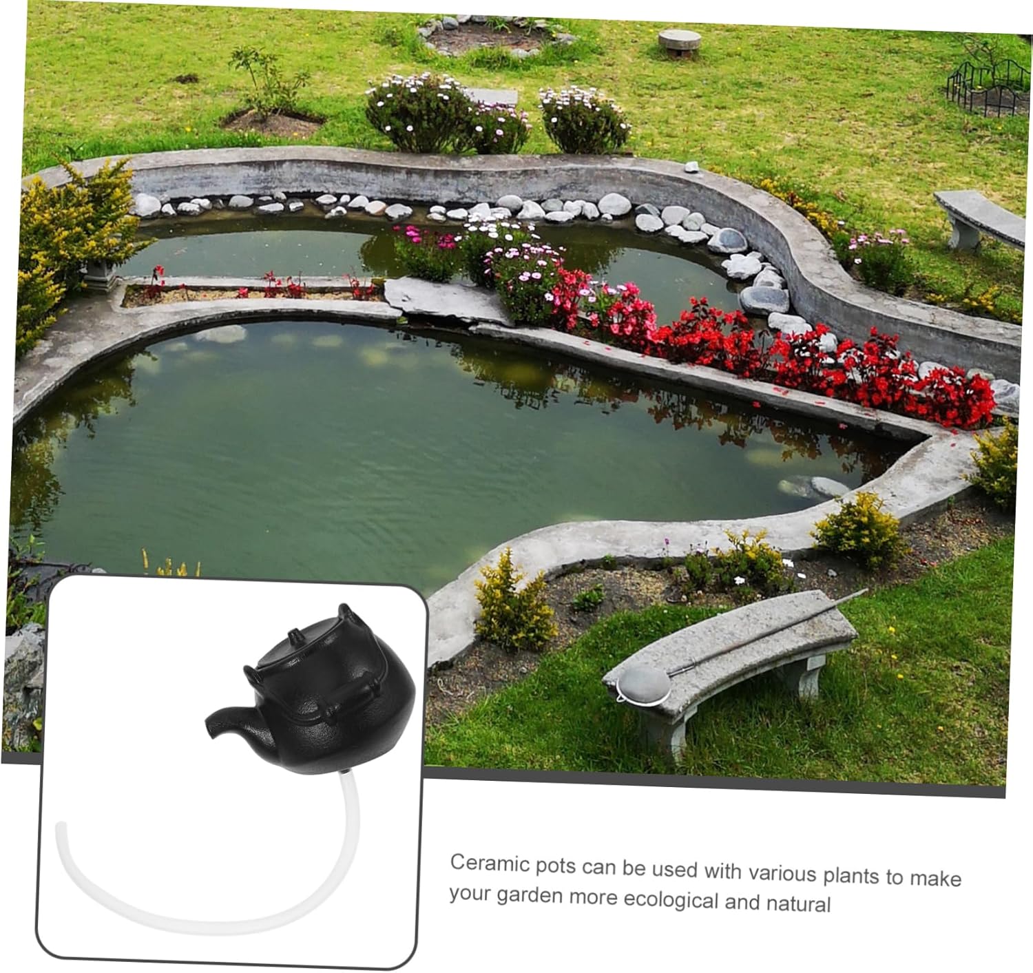 Totority Ceramic Fountain Spout Accessory Waterfall Fountain Replacement Outdoor Decor