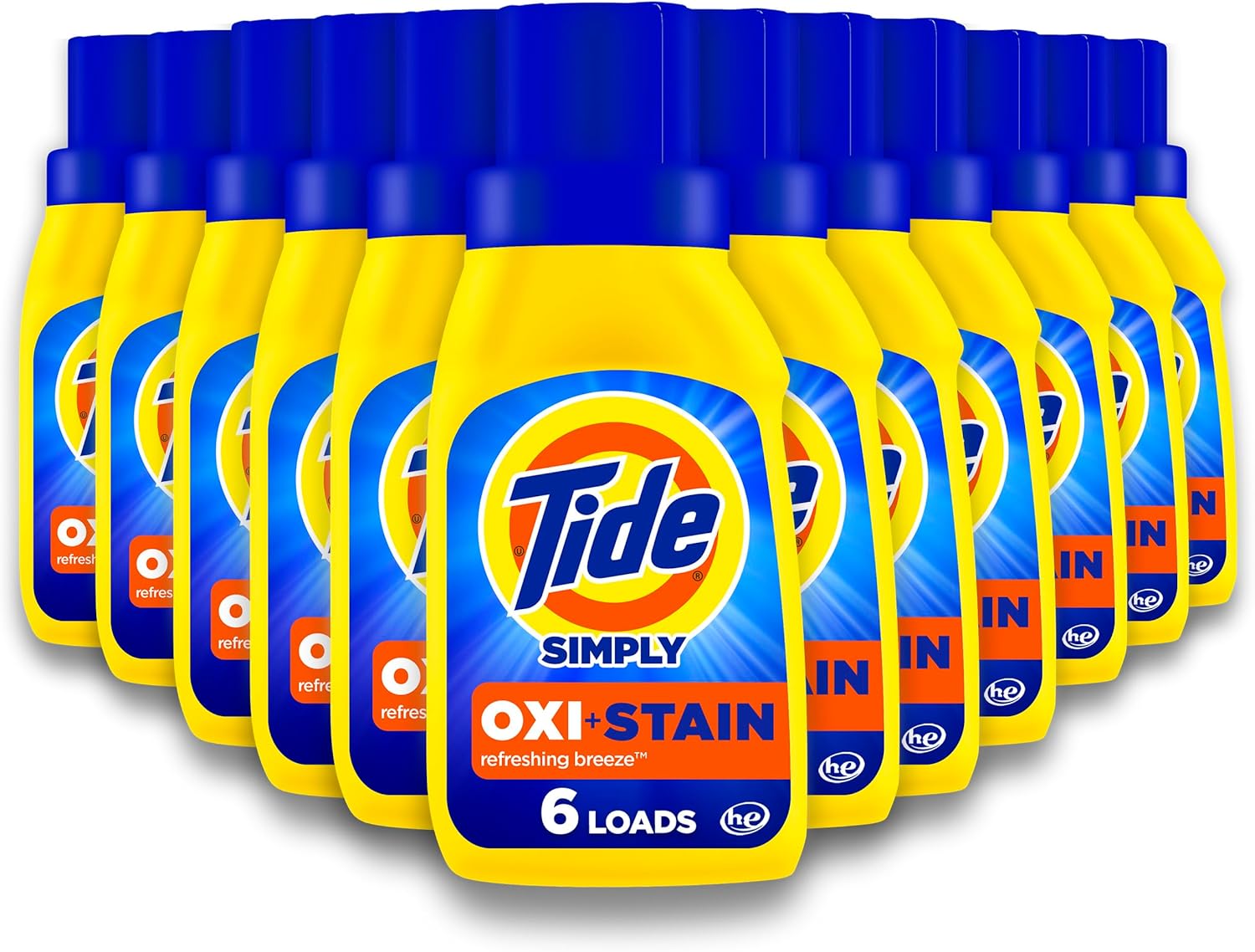 Tide Simply Oxi Boost + Ultra Stain Release Laundry Detergent, 10 fl oz, 6 Loads, Tough on Stains, Whitens, Brightens, Refreshing Breeze Scent