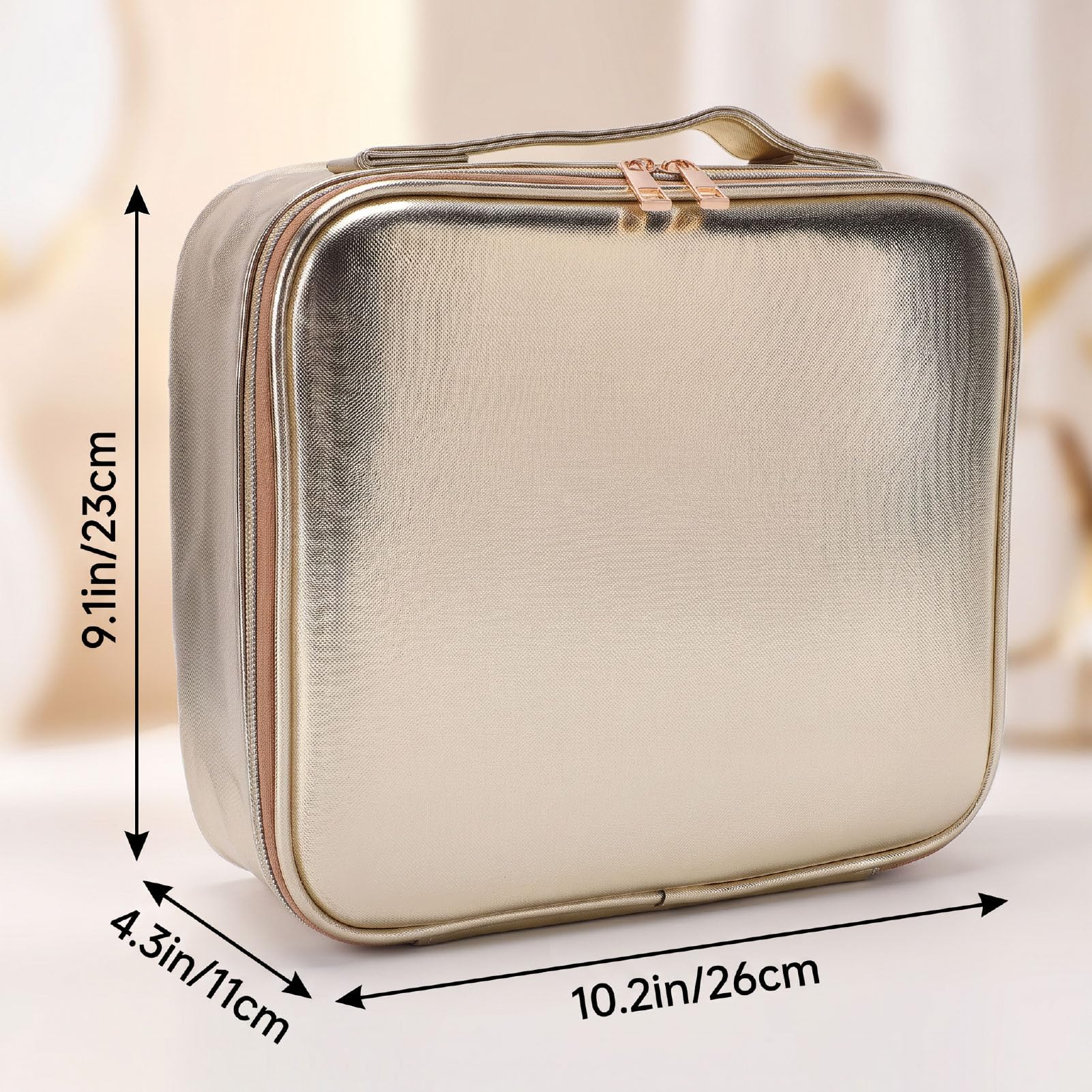 Naroote Coffret Maquillage Miroir LED Voyage Portable 3 Couleurs