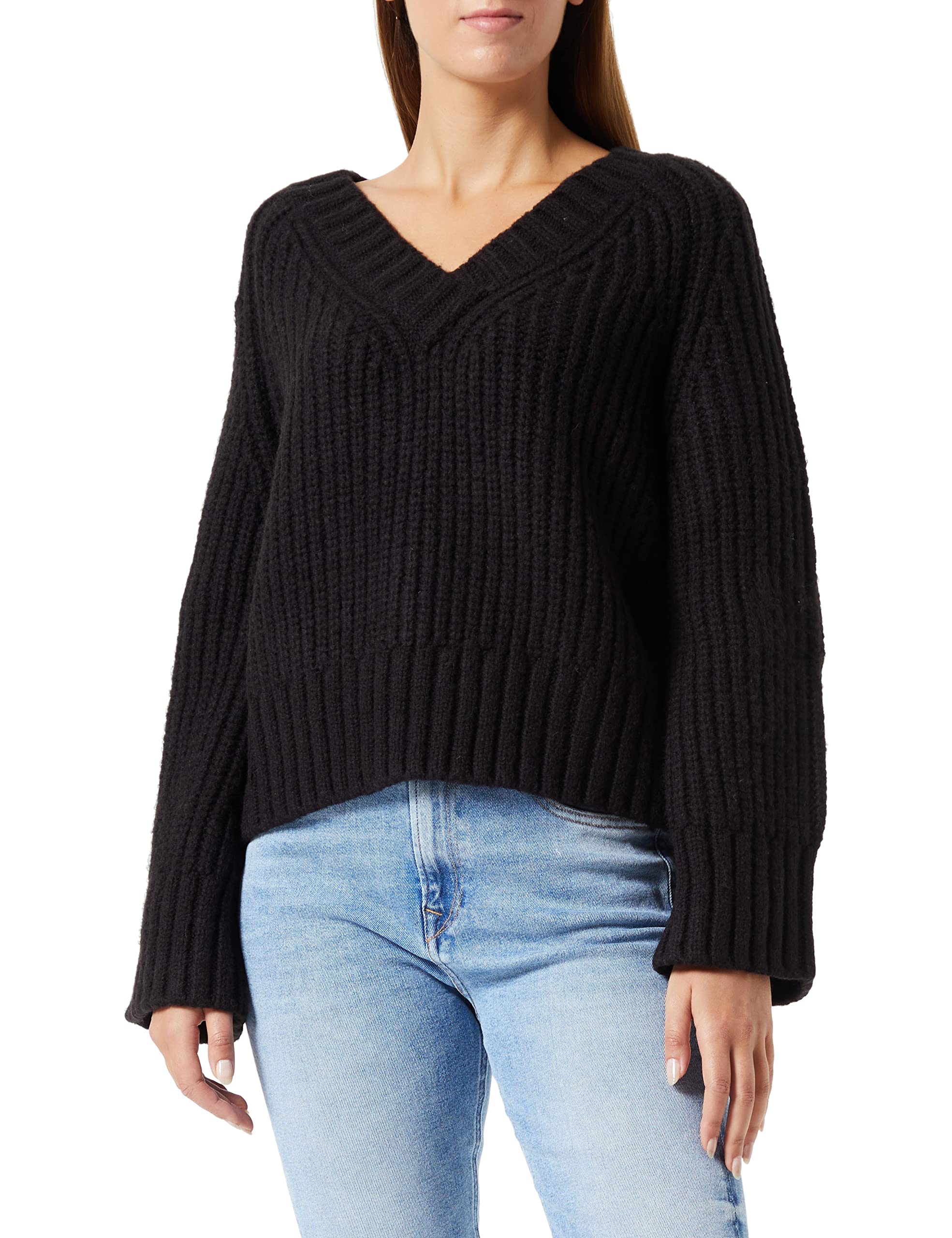 REPLAY Women's Short Jumper, 098 Black, L