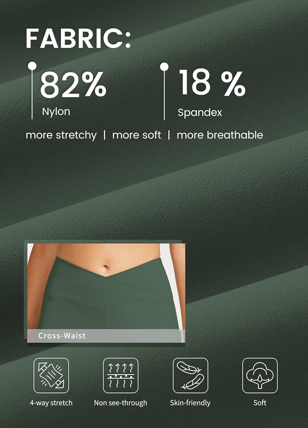 Willit Women's Yoga Capris Pants High Waist Leggings Crossover Straight Leg Athletic Exercise Workout Crop Capris 21" - Image 5