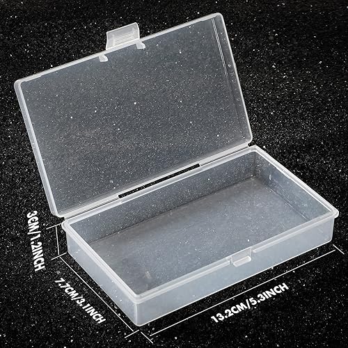 Miniatura 64 de 6 cajas de almacenamiento de cuentas transparentes de plástico para coleccionar objetos pequeños, cuentas, joyas, tarjetas de visita, piezas