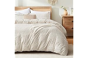 Boho Duvet Cover Queen Size - Textured Bedding for All Seasons