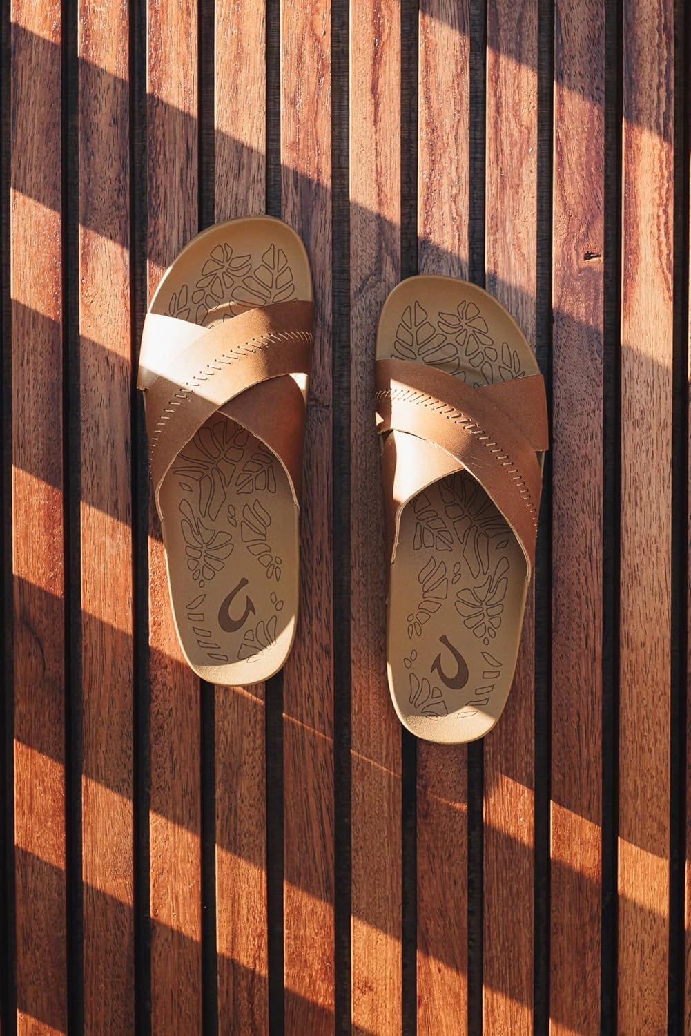 OLUKAI Kipe'a Olu Women's Slide Sandal, Premium Leather, Relaxed & Dressy Design For Any Occasion, All-Day Comfort & Fit