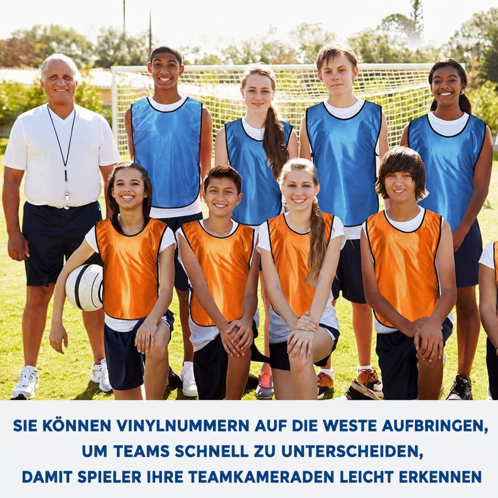 24er Pack Scrimmage-Trainingswesten, Fussball Leibchen, Trainingsleibchen, Team-Übungswesten, Übungstrikots, sportliche Pinnies für Jugendliche