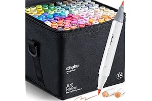 104 Honolulu Ohuhu Markers Dual Tip Brush & Fine Tip Alcohol Art Markers