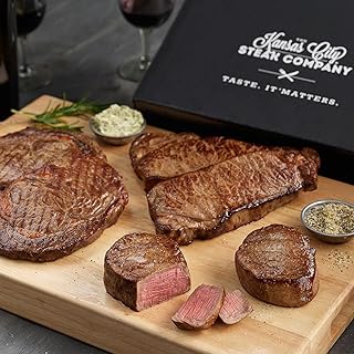 Premium Steak Gift Box - Filet Mignon, Kansas City Strips, Ribeyes and Black Truffle Butter - Perfectly Boxed for Grill Lovers from Kansas City Steaks