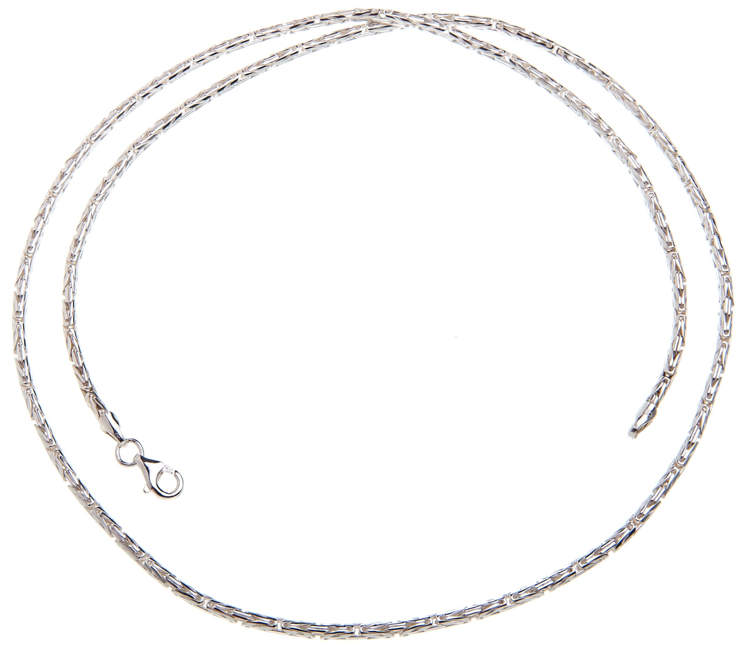 SILBERKETTEN STORE DEIN SCHMUCK ONLINE SHOP Königskette rund | Durchmesser 2,3mm | aus echt 925 Silber | nickelfrei und hochglanzpoliert | Karabinerverschluß