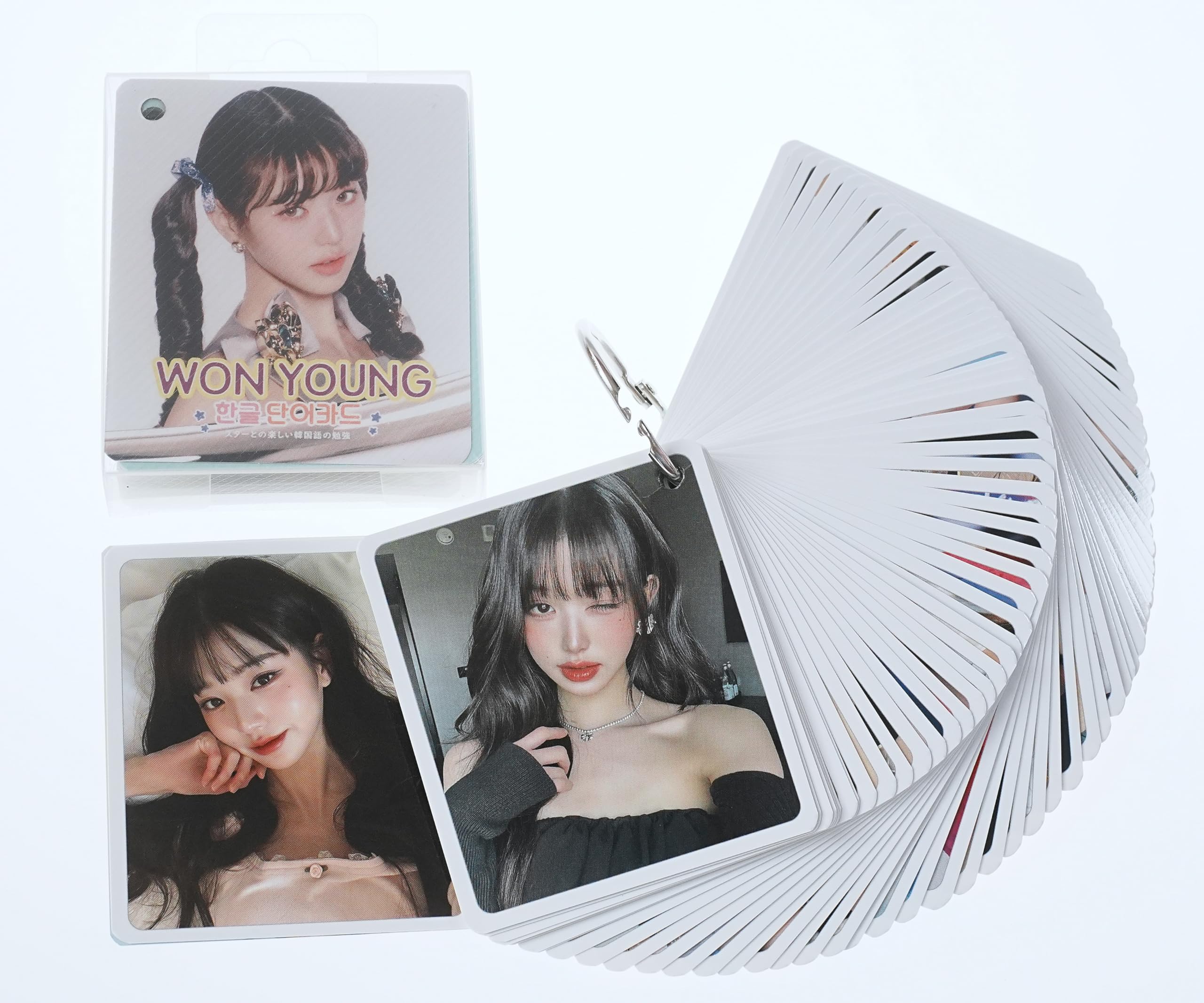 Amazon.co.jp: IVE ウォニョン グッズ 韓国語 単語カード 単語帳 63枚