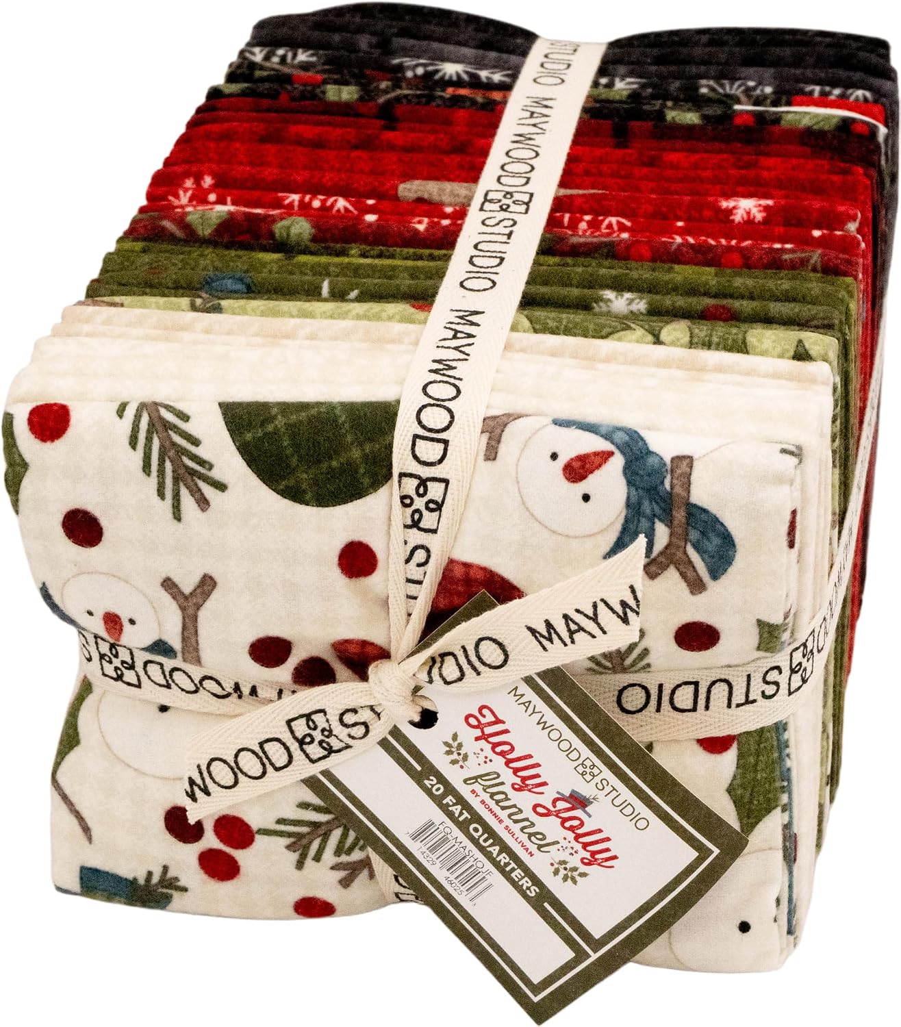 Bonnie Sullivan Holly Jolly Flannel 20 Fat Quarters Maywood Studio