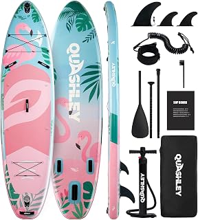 Quashley Inflatable Paddle Board Extra Wide Stand Up Paddleboards
