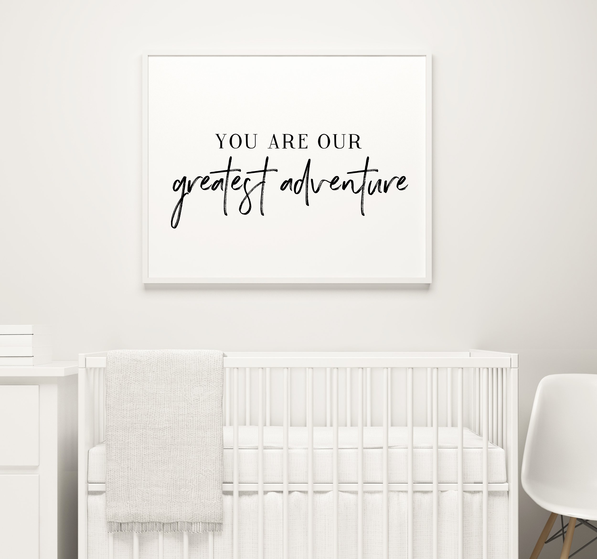 SpecsDecorCo You are Our Greatest Adventure/Nursery Decor/Unisex Nursery Art/Rustic Nursery Decor/Typewriter Artwork/Girls Nursery Art/Boys Nursery Art Farmhouse (14 x 11 Inches)
