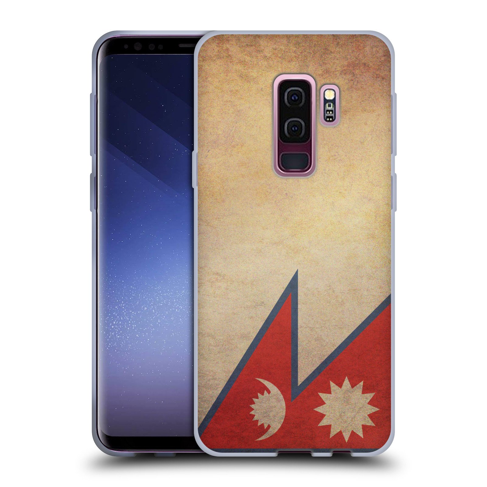 Head Case DesignsNepal Nepali Vintage Flags Set 4 Soft Gel Case Compatible with Samsung Galaxy S9+ / S9 Plus