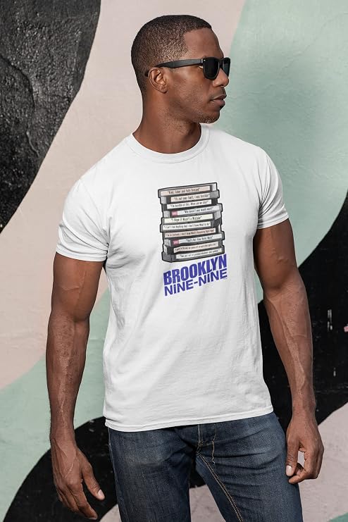Pop Threads Brooklyn 99 Inspired Short Sleeve T-Shirt for Fans Black M