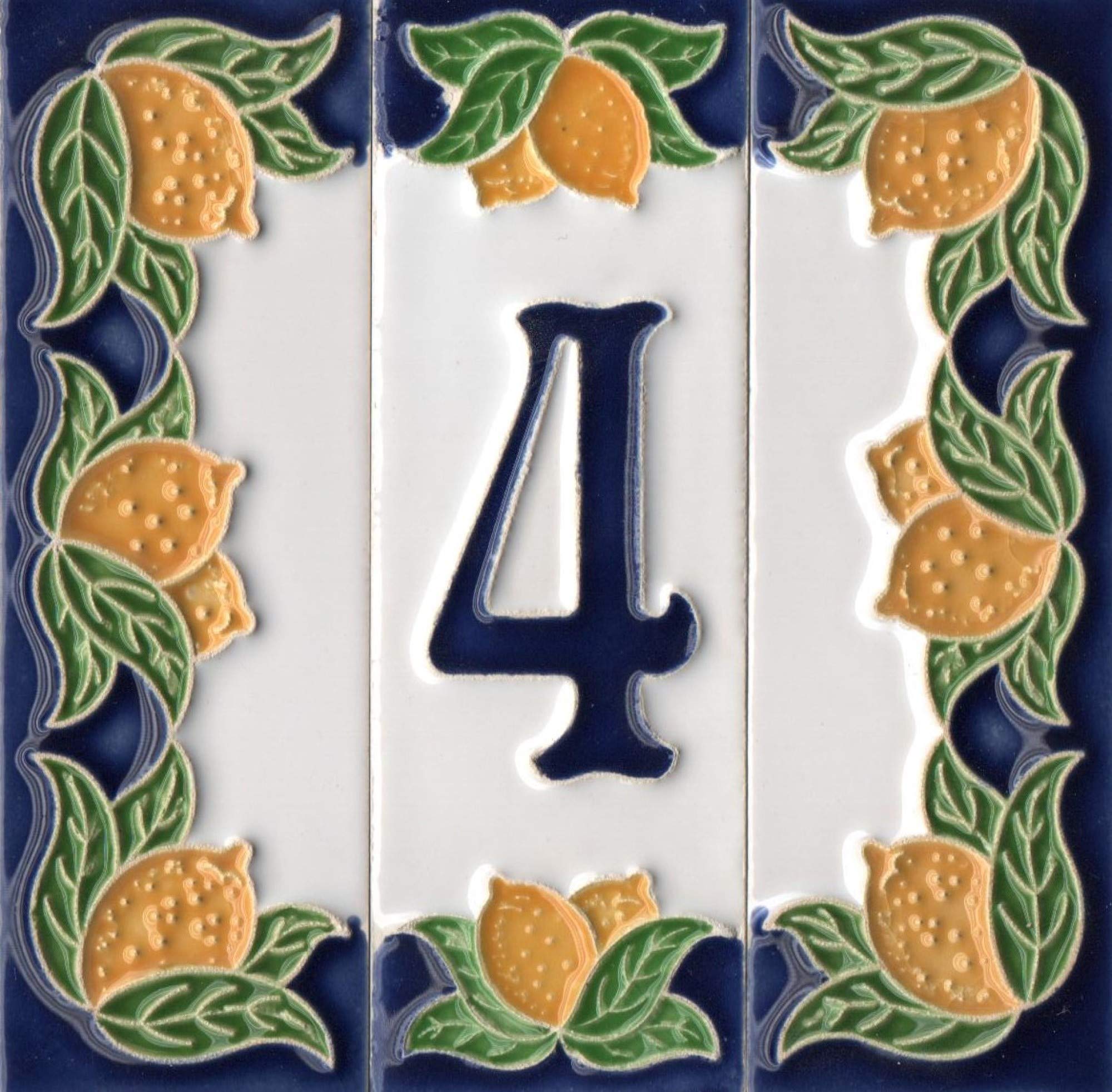 Piastrelle Ceramica Italiane Con Limoni E Numeri - 10x3,5 Cm, Personalizzabili, Per Esterni/Interni - Foto 9