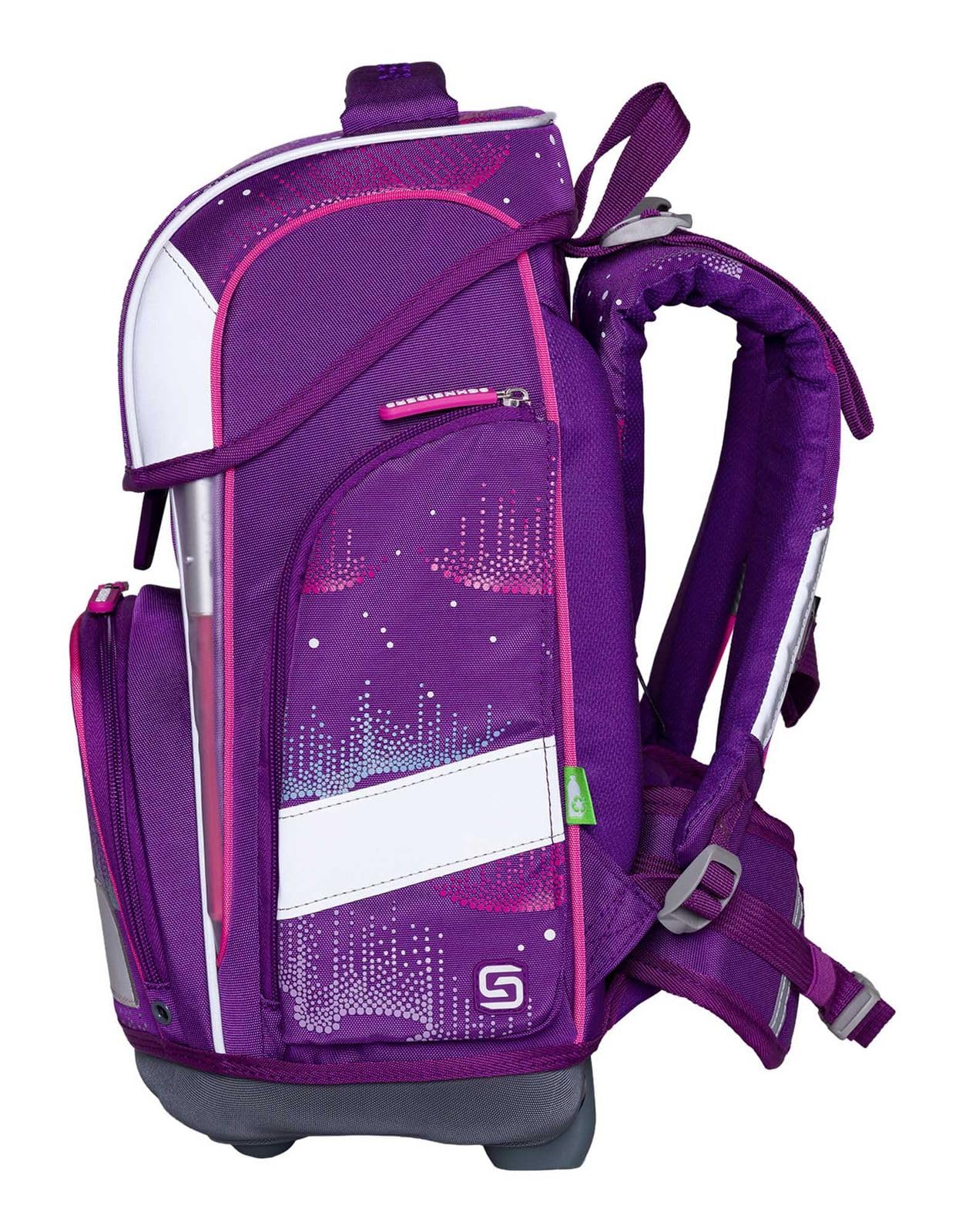 Schneiders Schulranzen Ergolite Set 9-teilig Wavy Dots violett