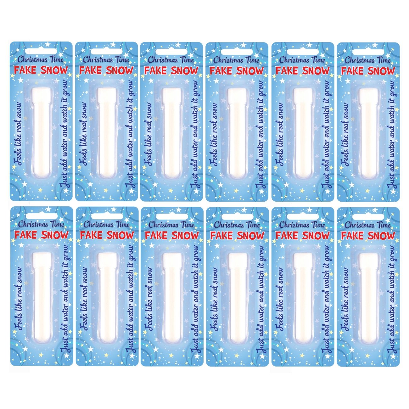 Henbrandt Christmas Time Fake Snow Tube - Instant Just Add Water - Like Real Snow (Pack Of 12)