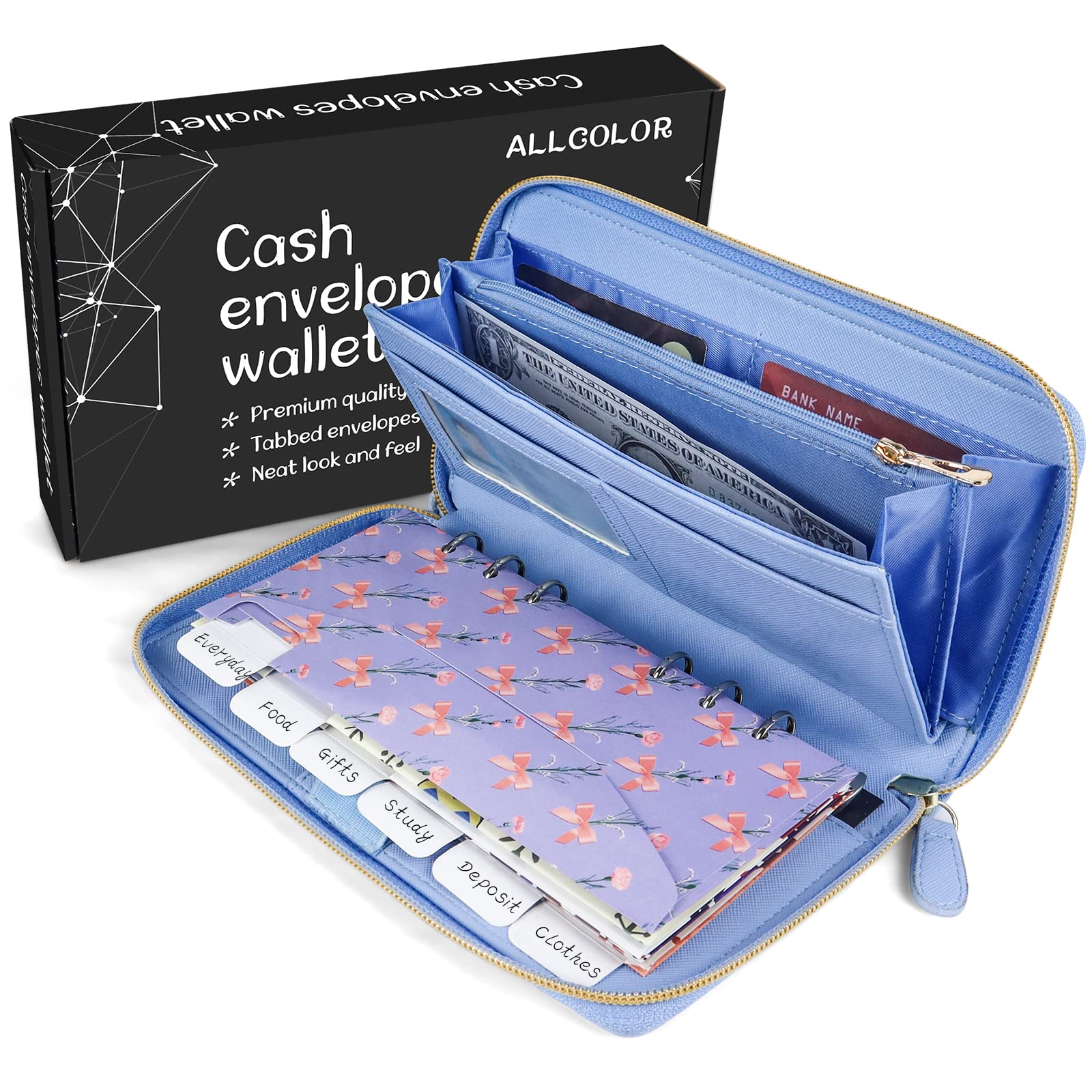Buy Cash Envelope Wallet for Woman,All In One Budget Wallet,Budget