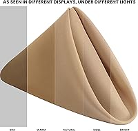 Vista 3 de Utopia Home Paquete de 24 servilletas de tela de 17 x 17 pulgadas, bordes con dobladillo 100% poliéster, lavables y reutilizables, ideales