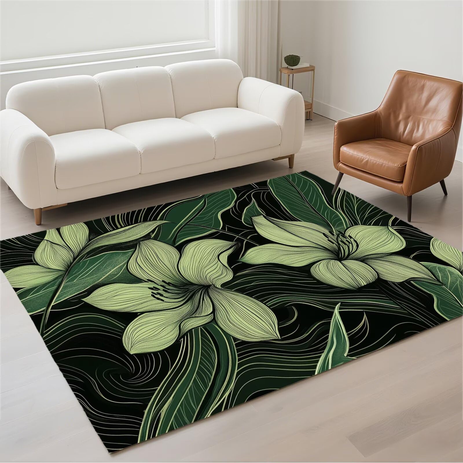 Tapis lavable en machine 160x230cm imperméable et antidérapant grand format