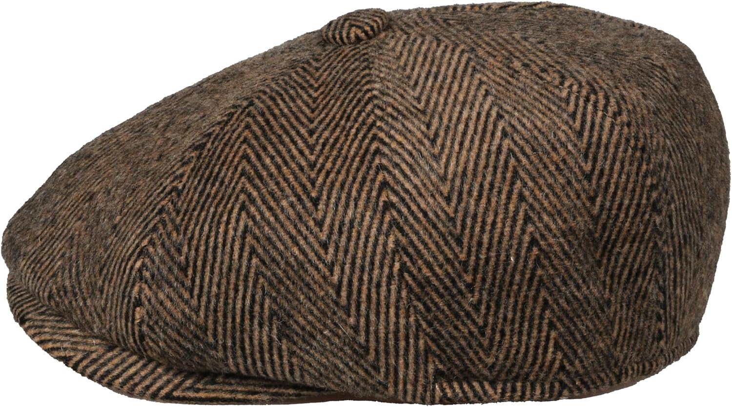 8 Panel Wool Blend Newsboy Cap – Classic Tweed & Herringbone Baker Boy Hat for Men & Women