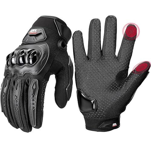 KEMIMOTO Motorcycle Gloves with Shell, Touchscreen