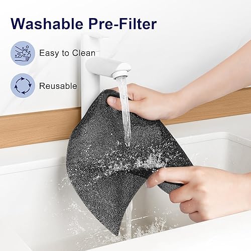 Miniatura 5 de ToLife Purificadores de aire para el hogar, habitación grande de hasta 1095 pies cuadrados, con pantalla PM 2.5, sensor de calidad del aire, modo